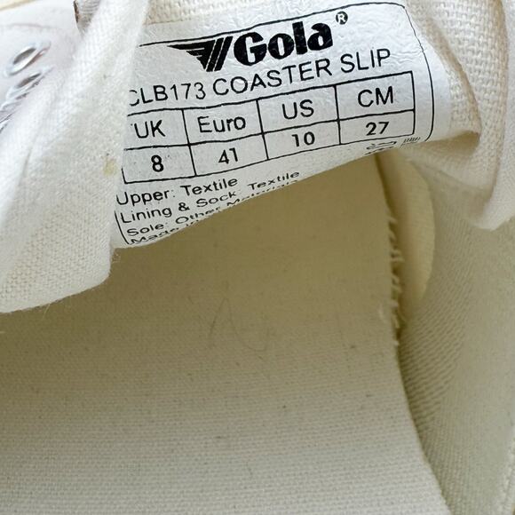 Gola Womens Coaster Low Top Sneakers US 10 EU 41 Off White Canvas EUC - Picture 12 of 14